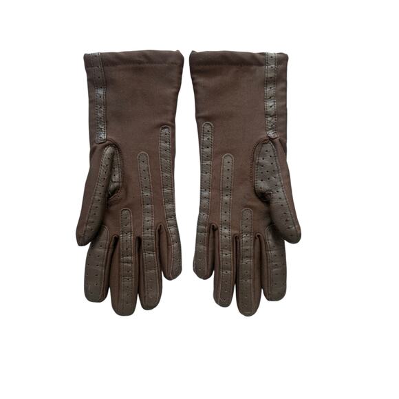 Vintage 1997 Isotoner Aris 115 Gloves Women's One Size Brown Soft Acrylic Lined - Picture 2 of 8